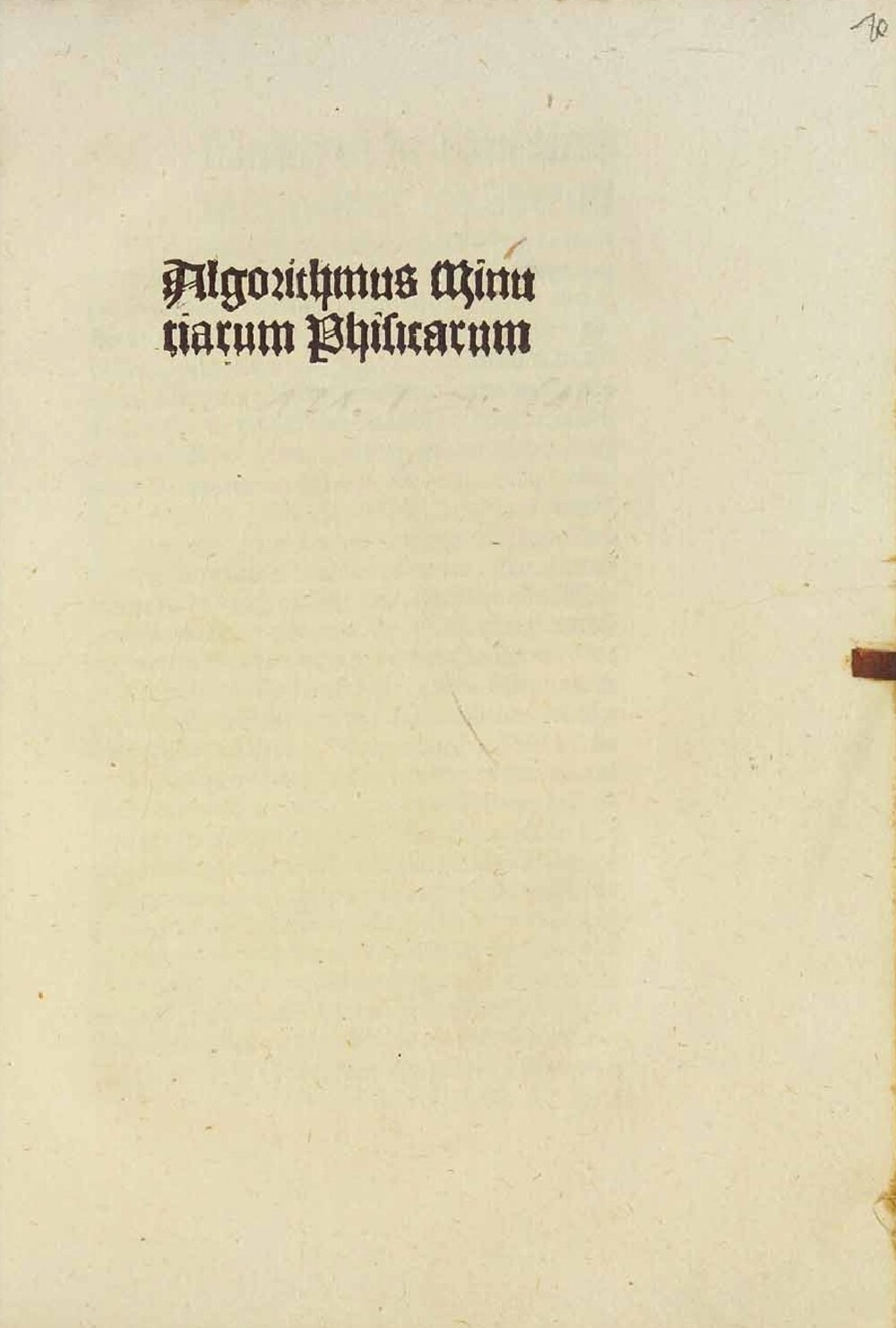 Cover für Algorithmus minutiarum phisicarum