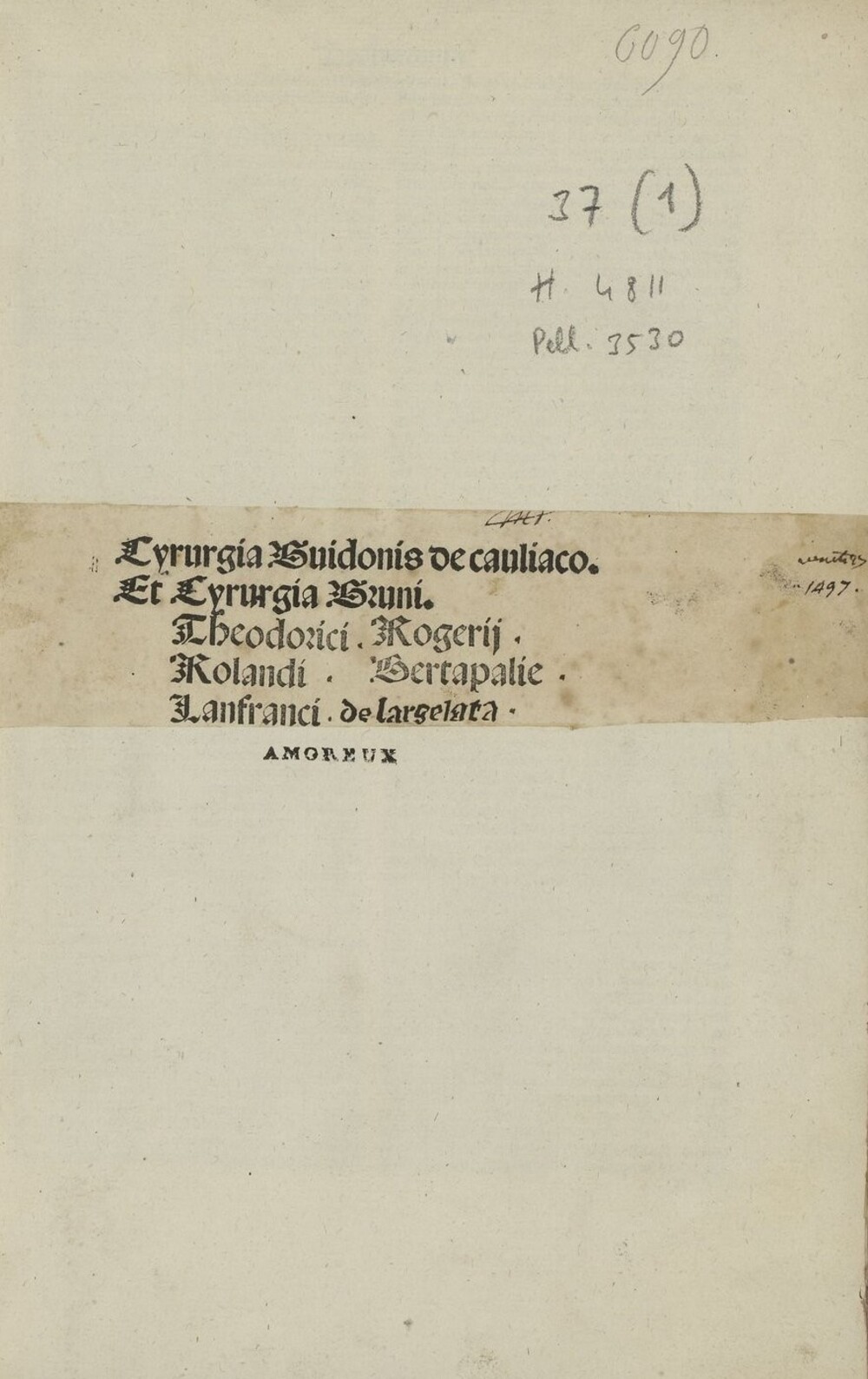 Cover für Cyrurgia Guidonis de Cauliaco