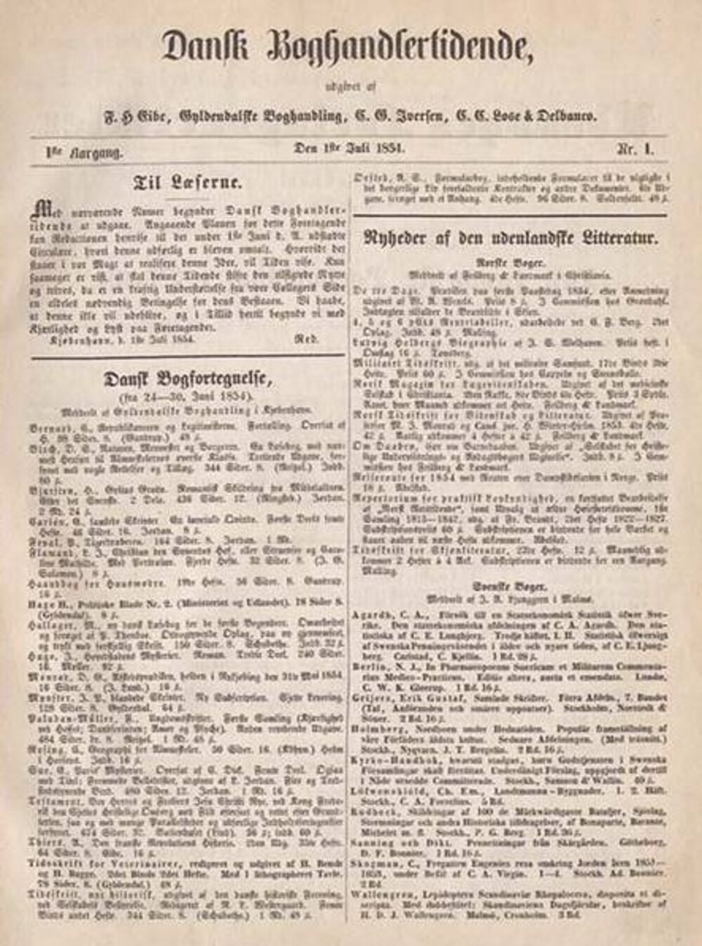 Cover für Dansk boghandlertidende
