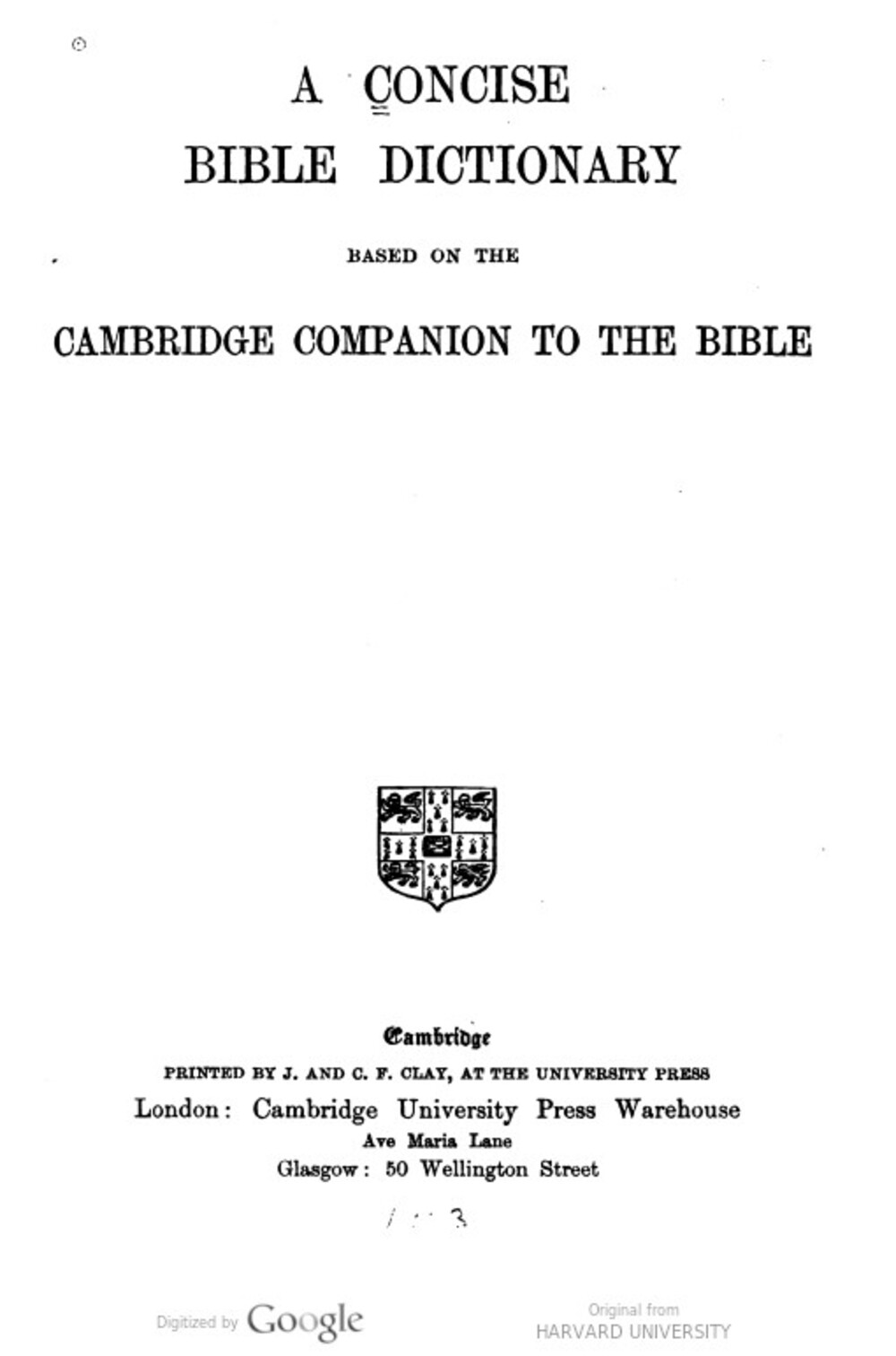 Cover für A concise bible dictionary