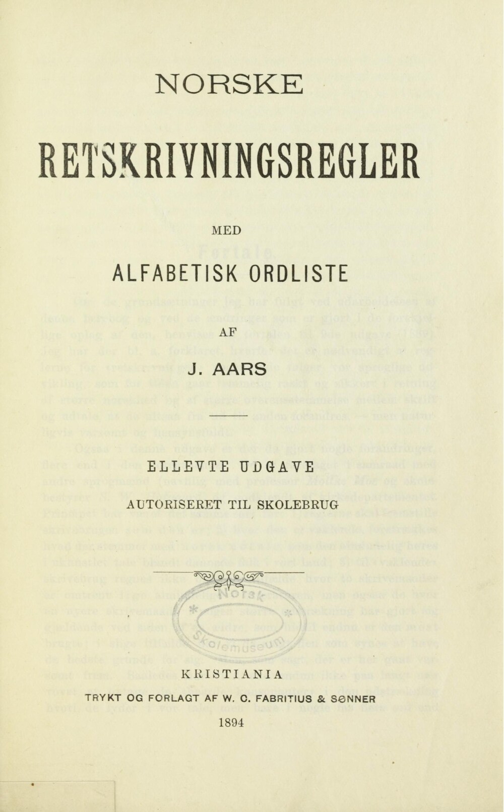Cover für Norske retskrivnings-regler