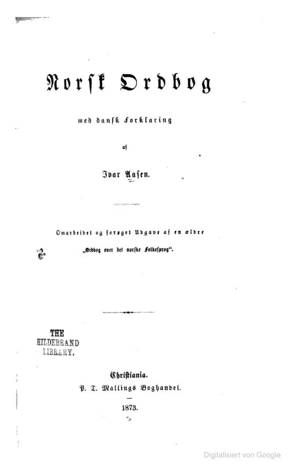 Cover für Norsk ordbok
