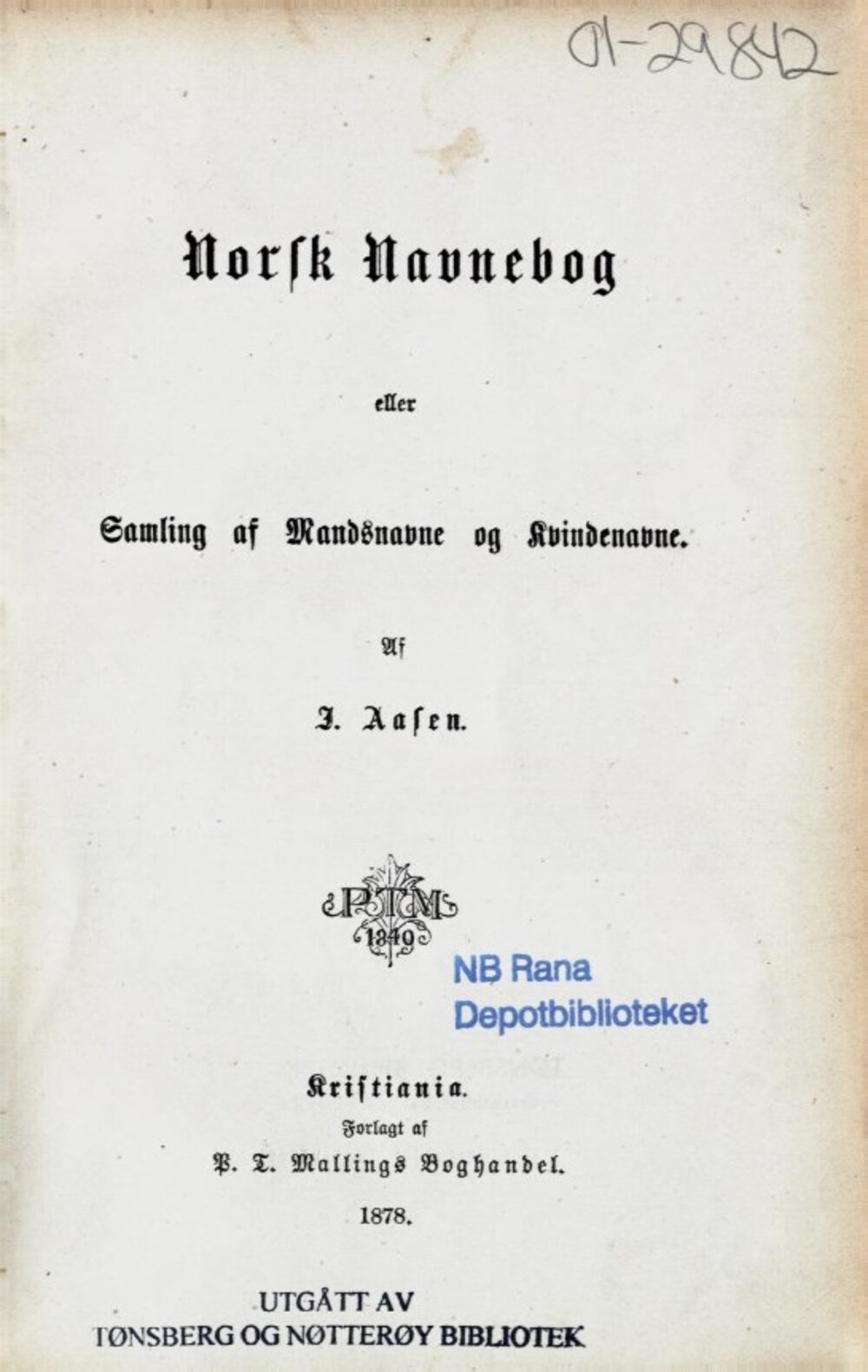 Cover für Norsk navnebog