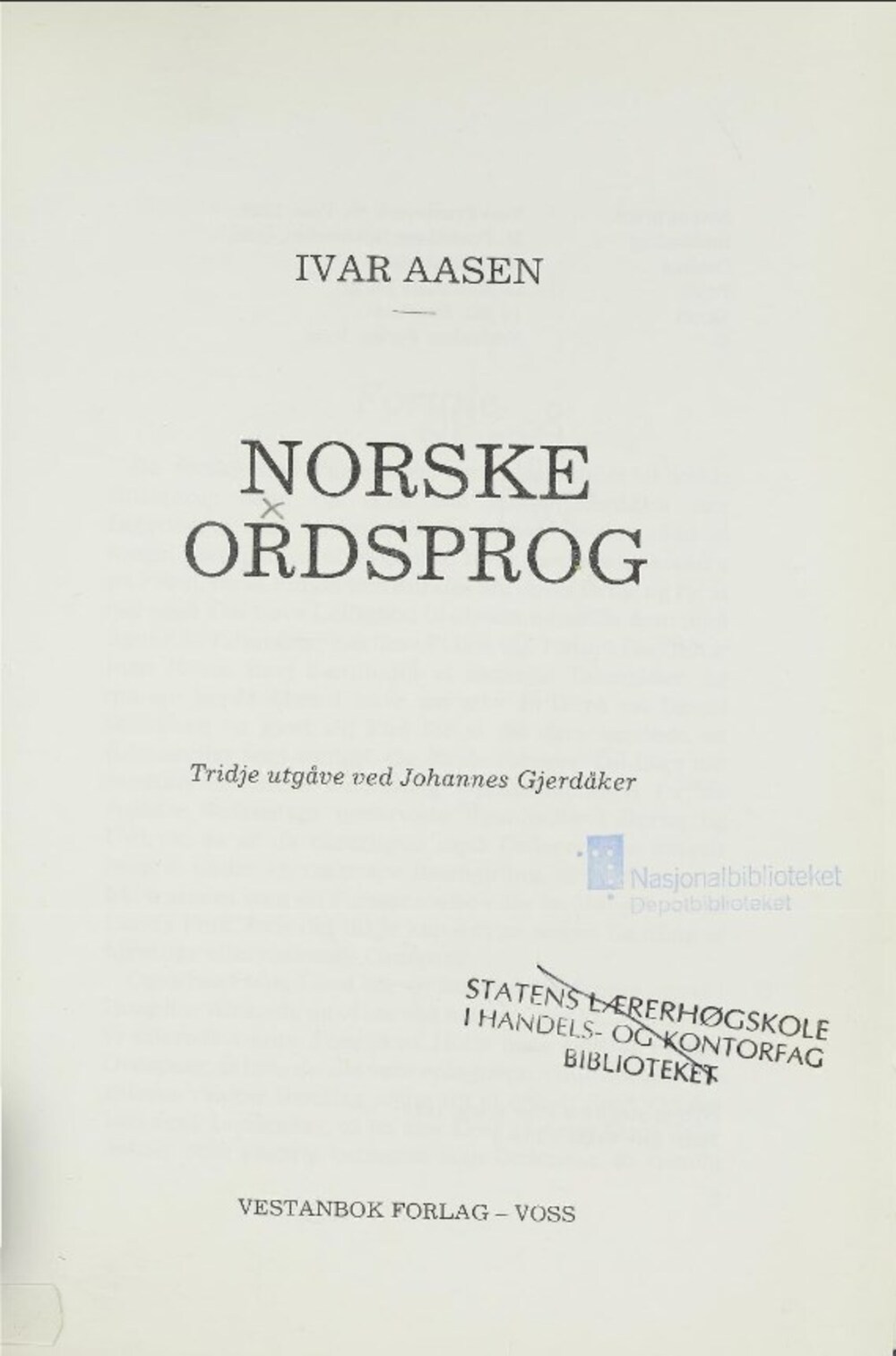 Cover für Norske ordsprog