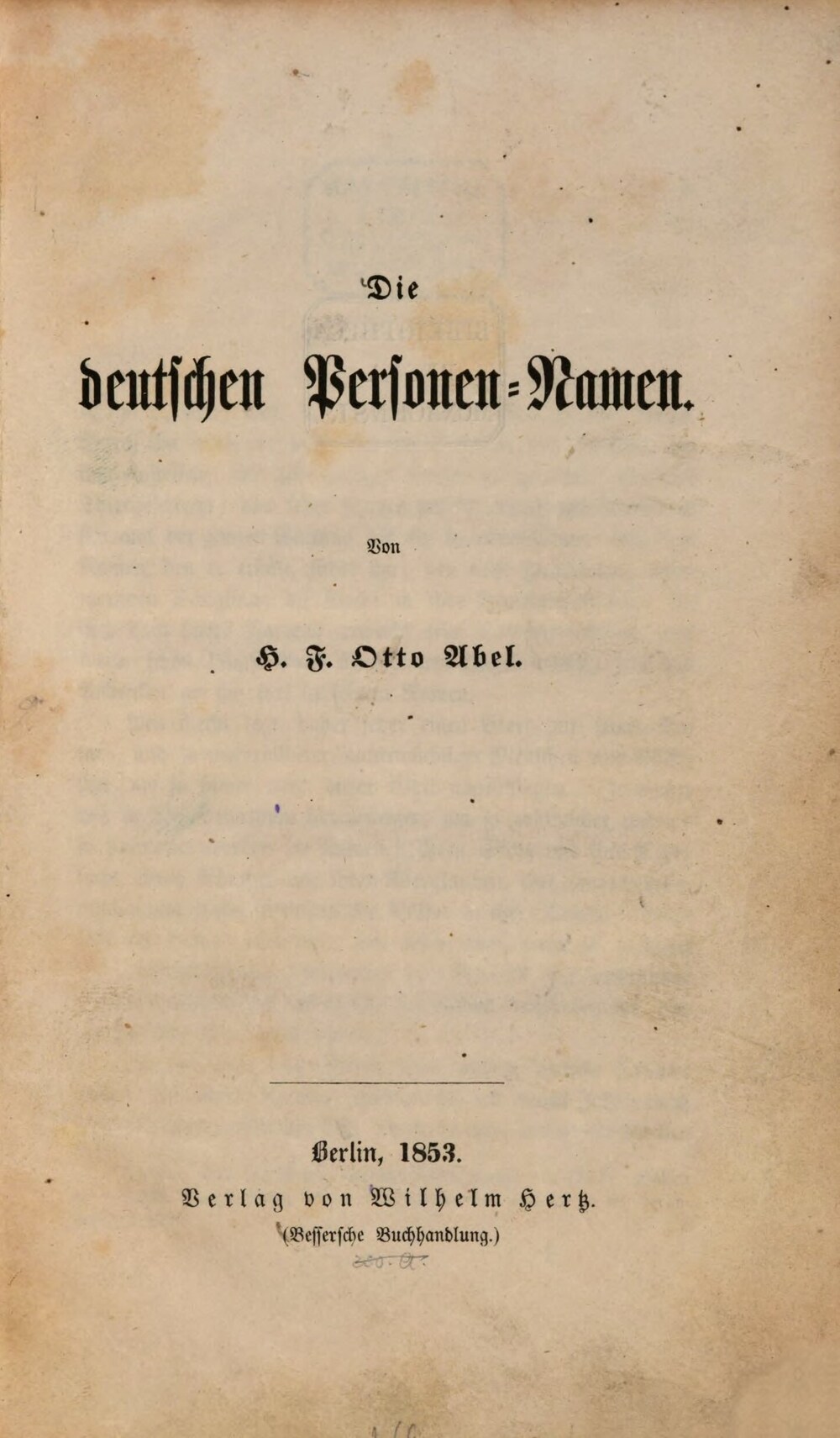 Cover für Die deutschen Personen-Namen