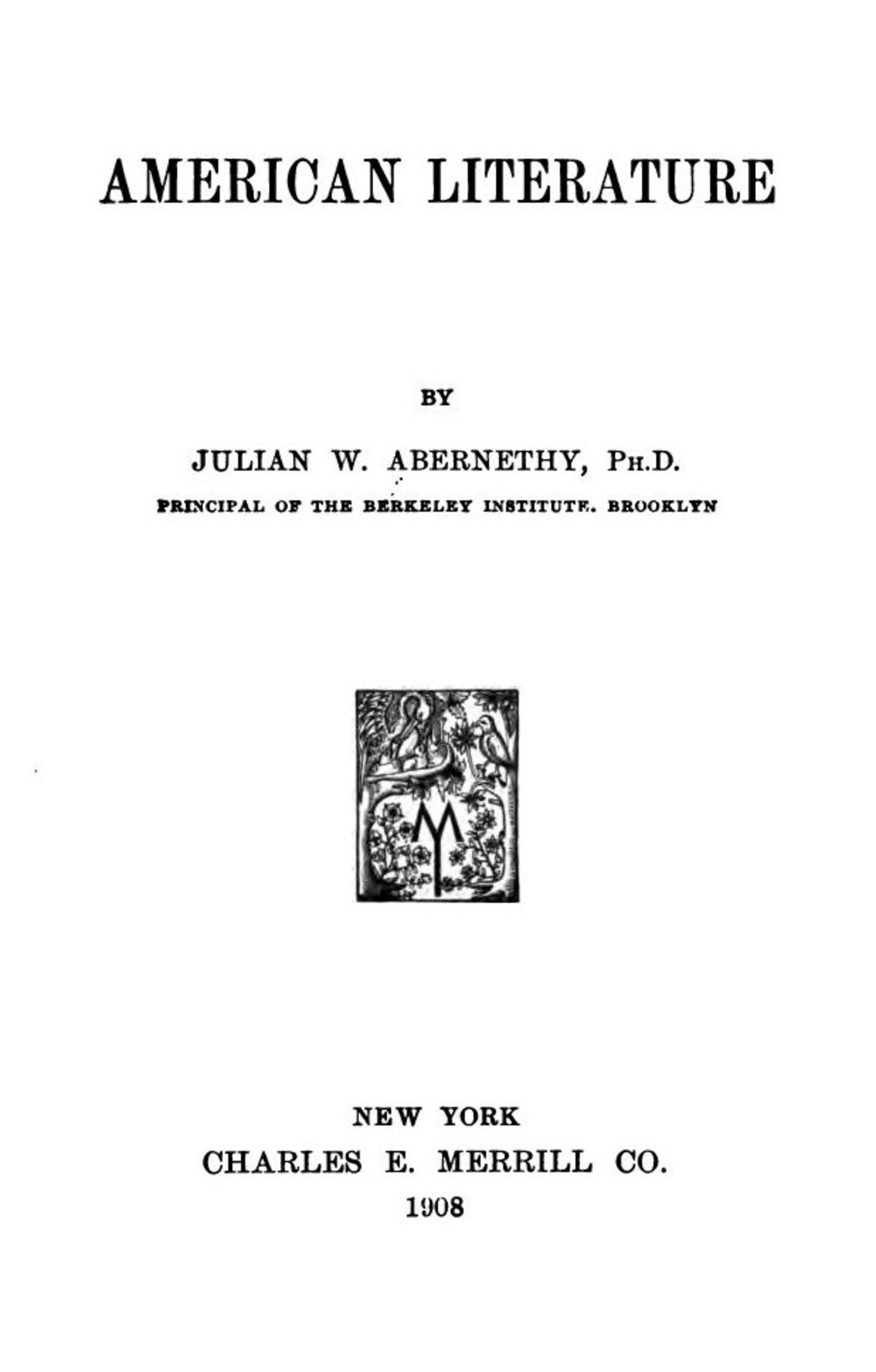 Cover für American literature