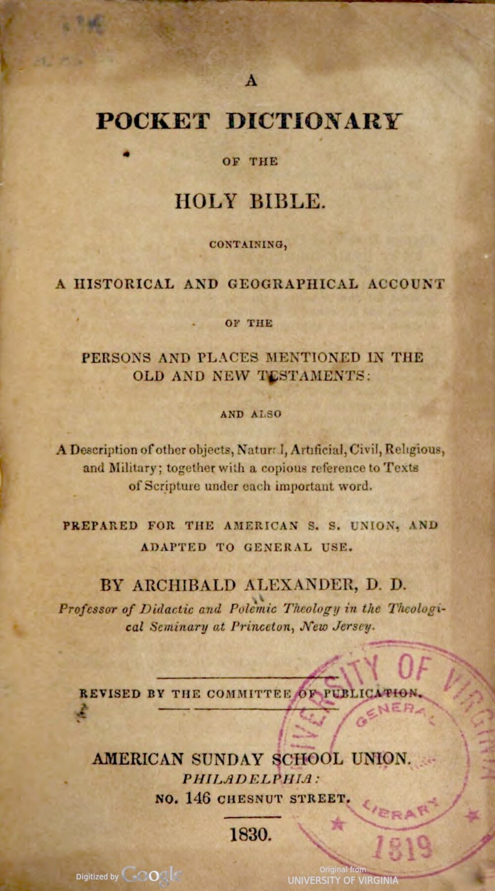 Cover für A pocket dictionary of the Holy Bible