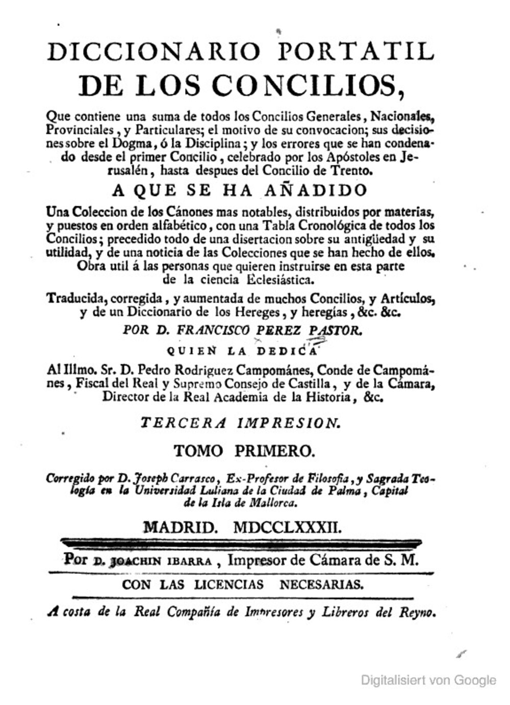 Cover für Diccionario portatil de los concilios