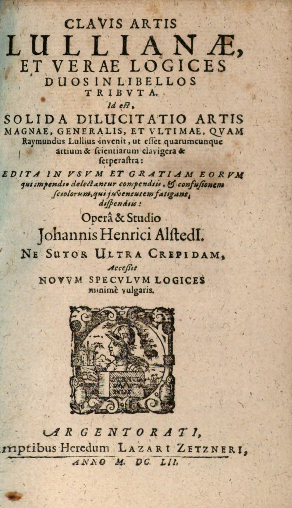 Cover für Clavis artis lullianae, et verae logices duos in libellos tributa