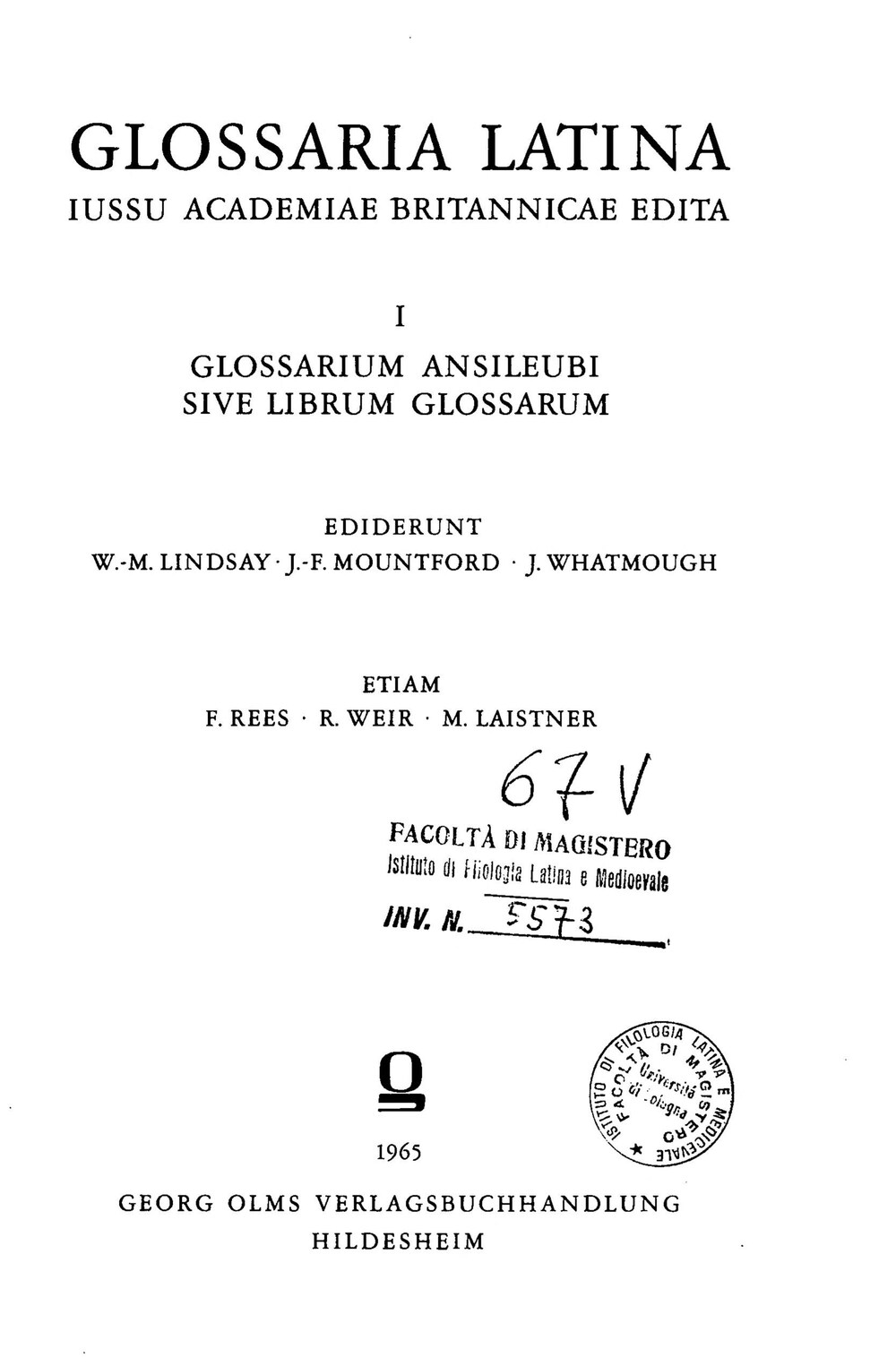 Cover für Glossarium Ansileubi