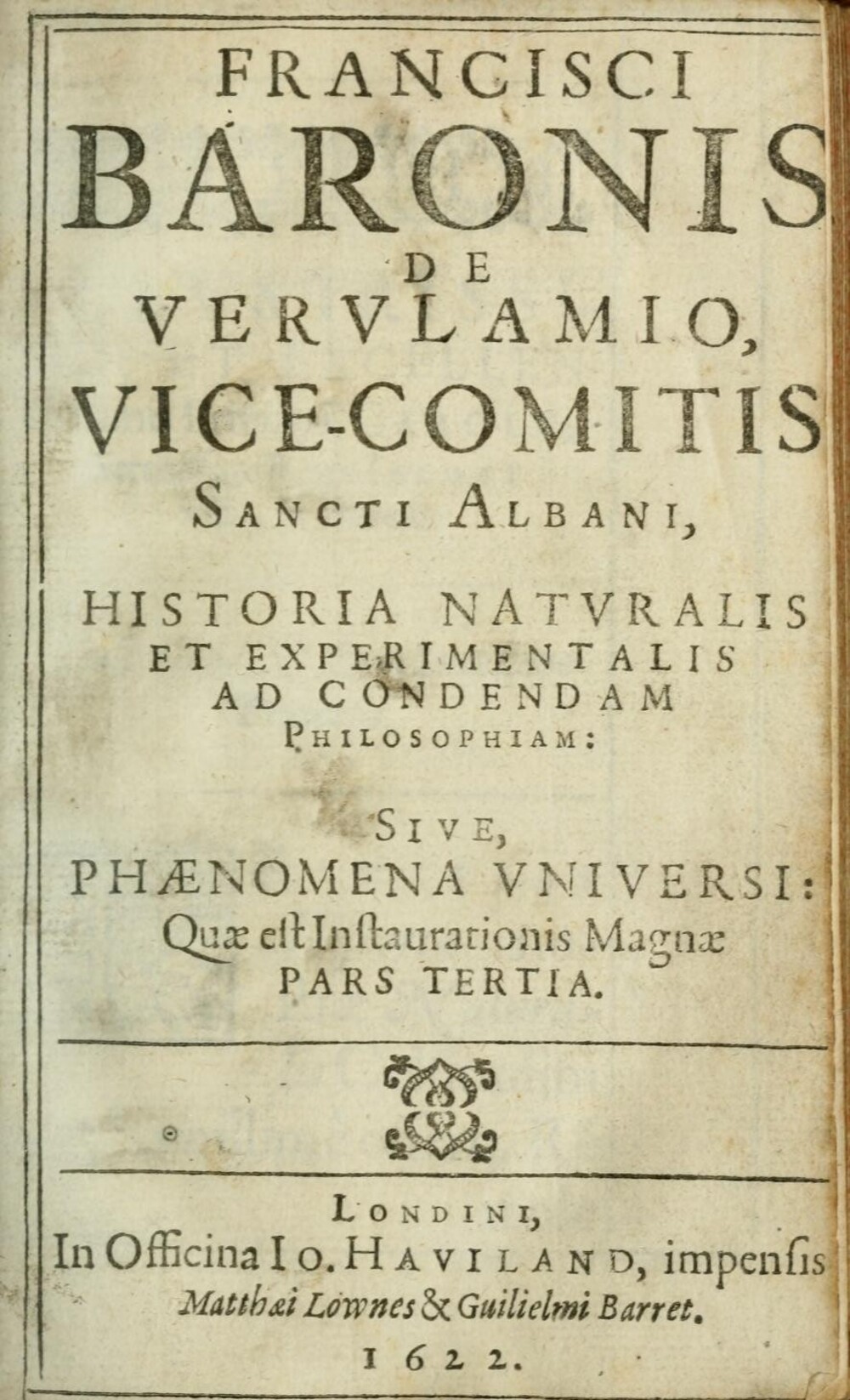 Cover für Historia naturalis et experimentalis ad condendam philosophiam