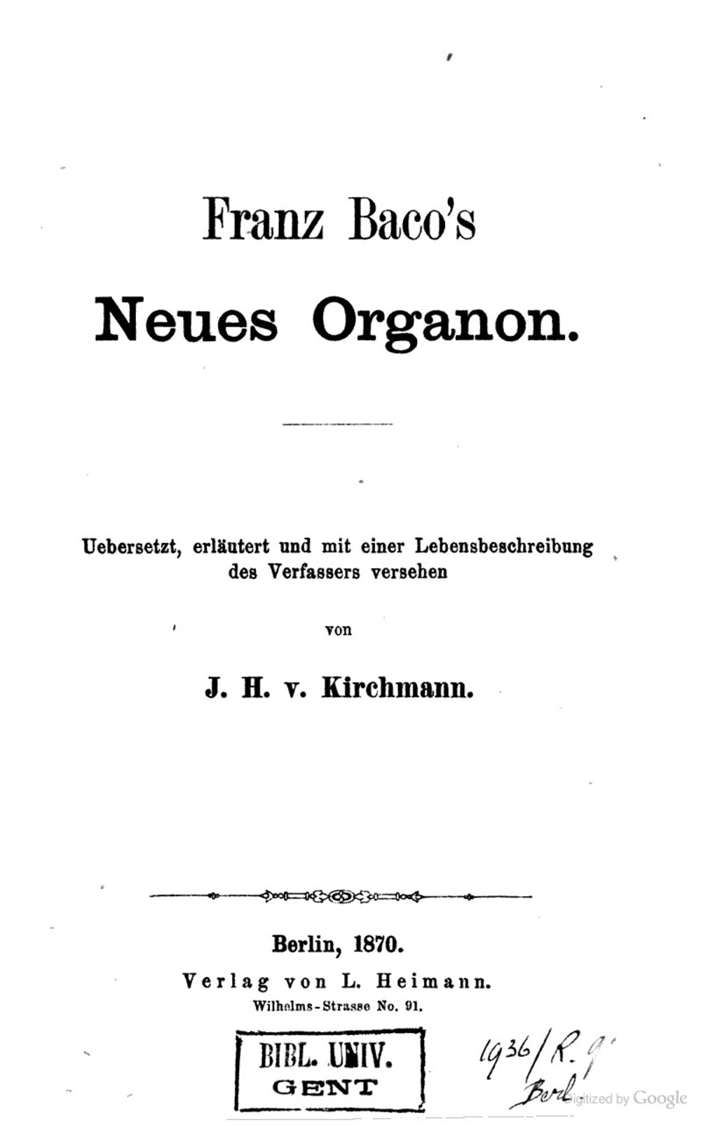 Cover für Neues Organon