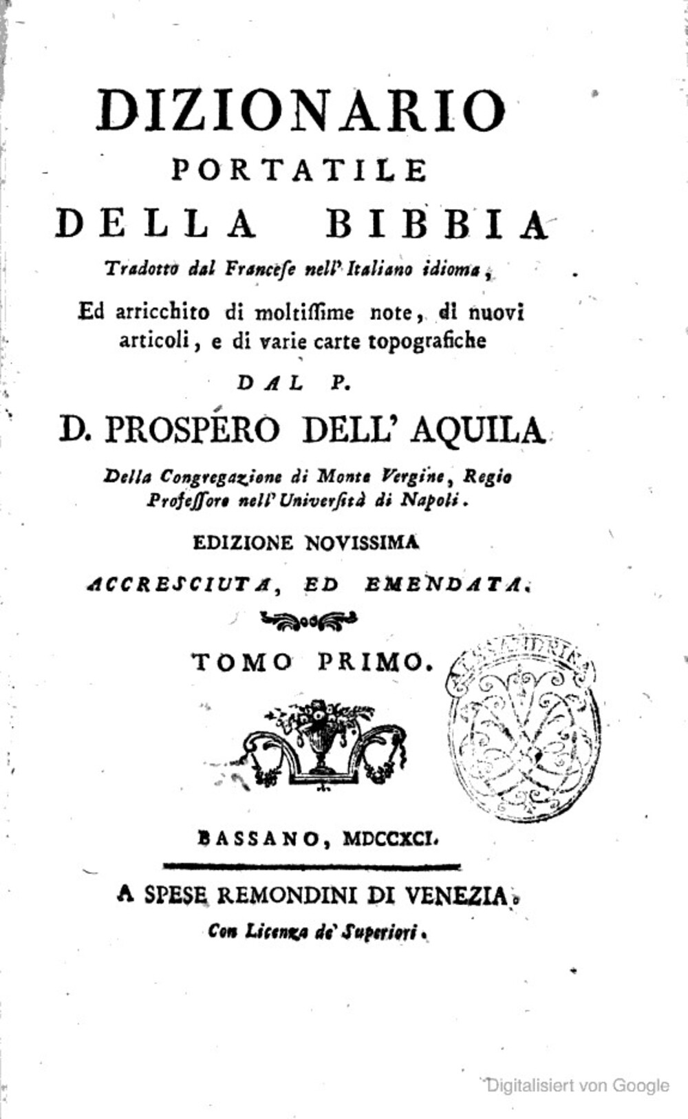 Cover für Dizionario portatile della bibbia
