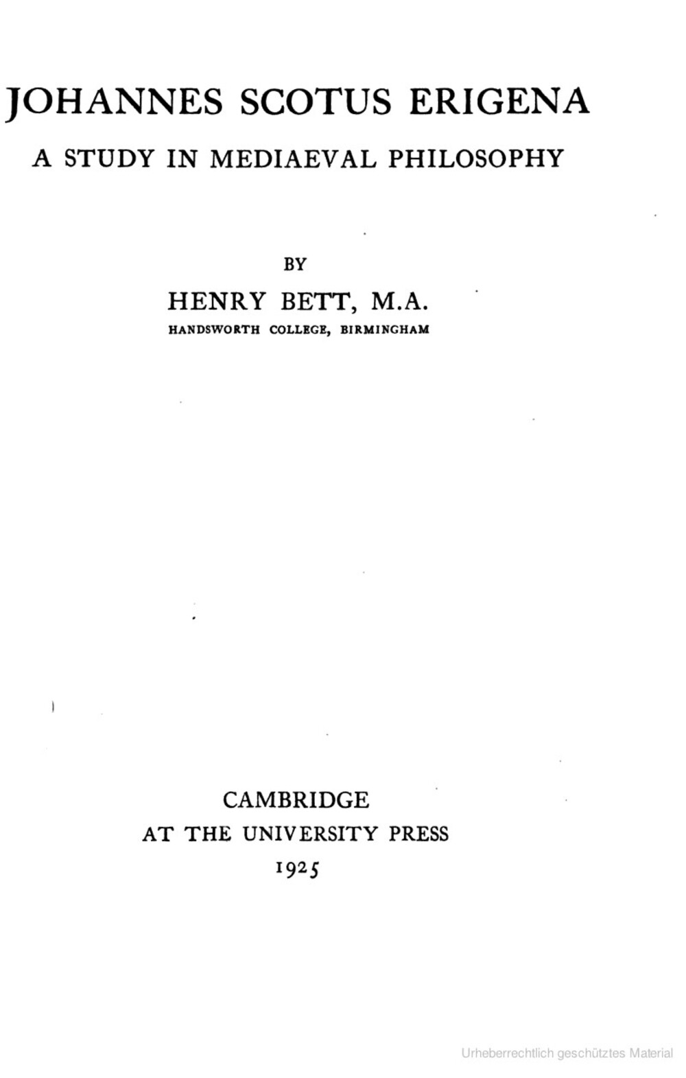 Cover für Johannes Scotus Erigena