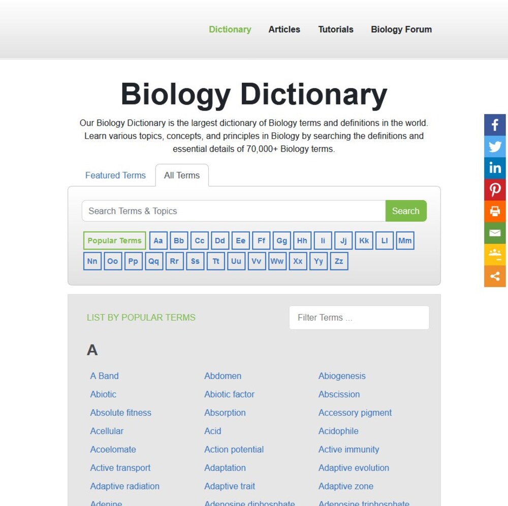 Cover für Biology dictionary