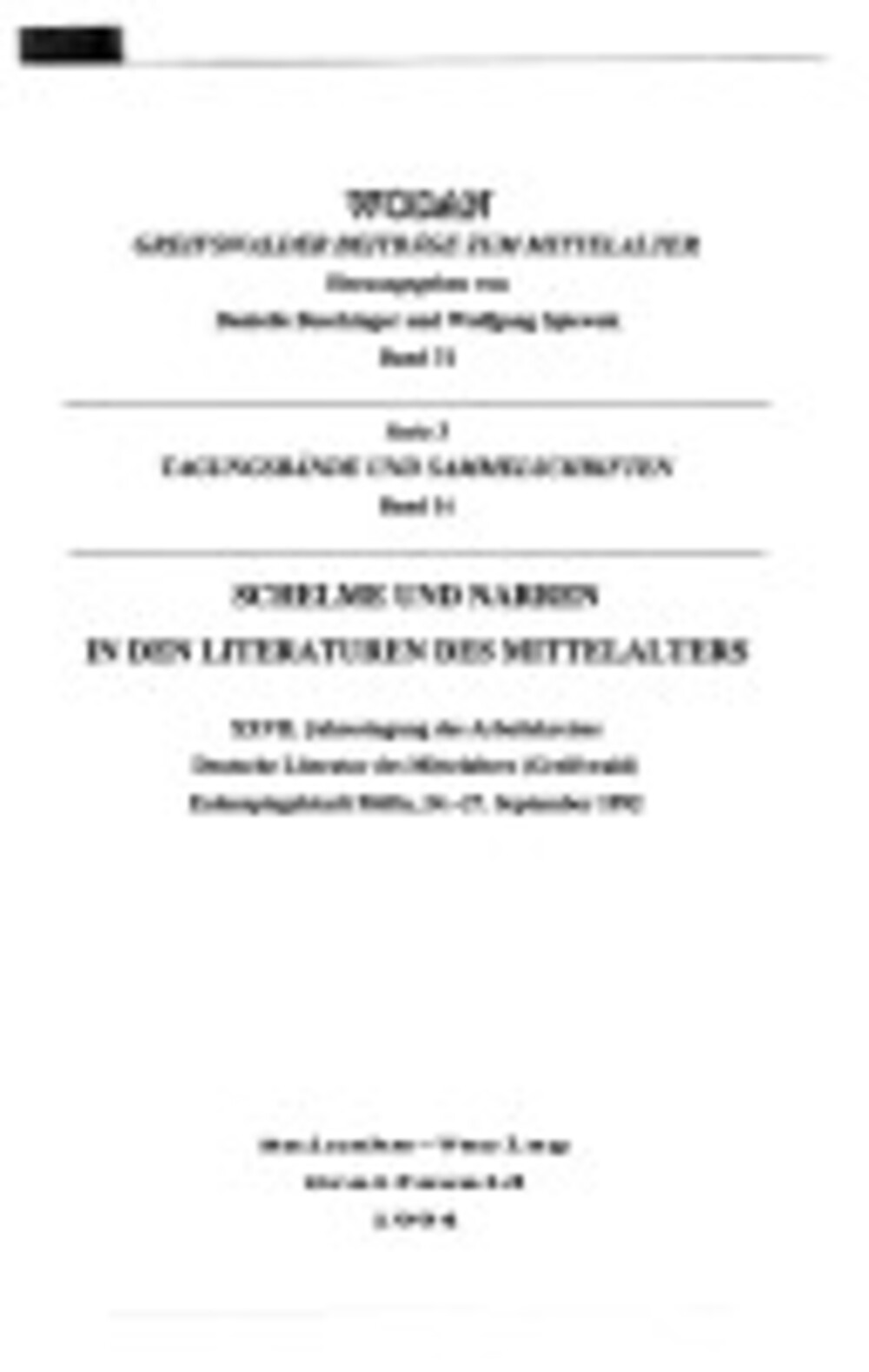 Cover für Die Geisteskranken im Mittelalter