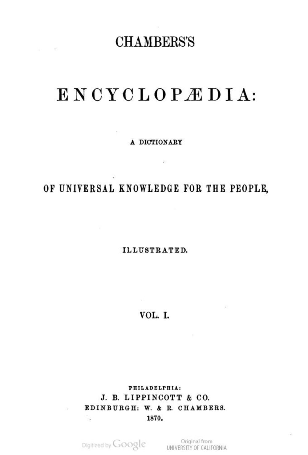 Cover für Chambers's Encyclopaedia