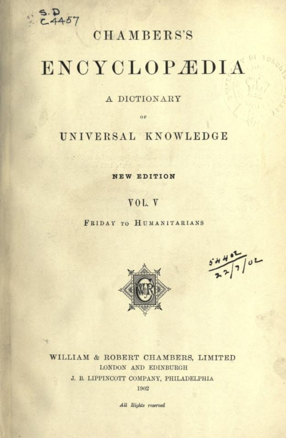 Cover für Chambers's Encyclopaedia