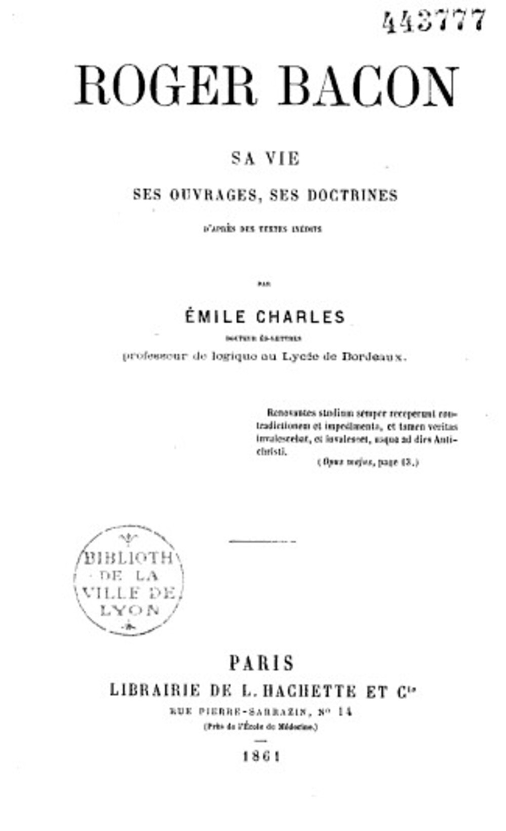 Cover für Roger Bacon