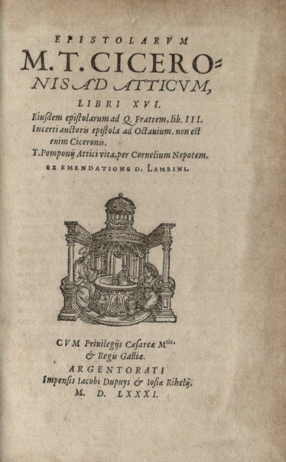 Cover für Titi Pomponii Attici vita, per Cornelium Nepotem
