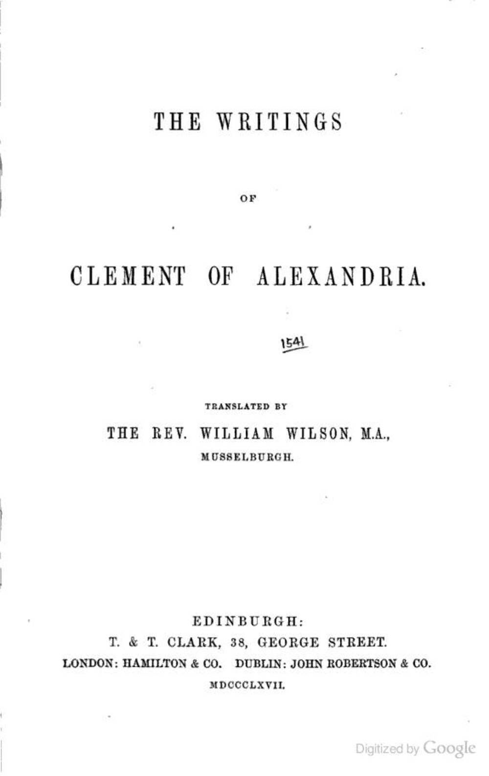 Cover für The miscellanies or, stromata