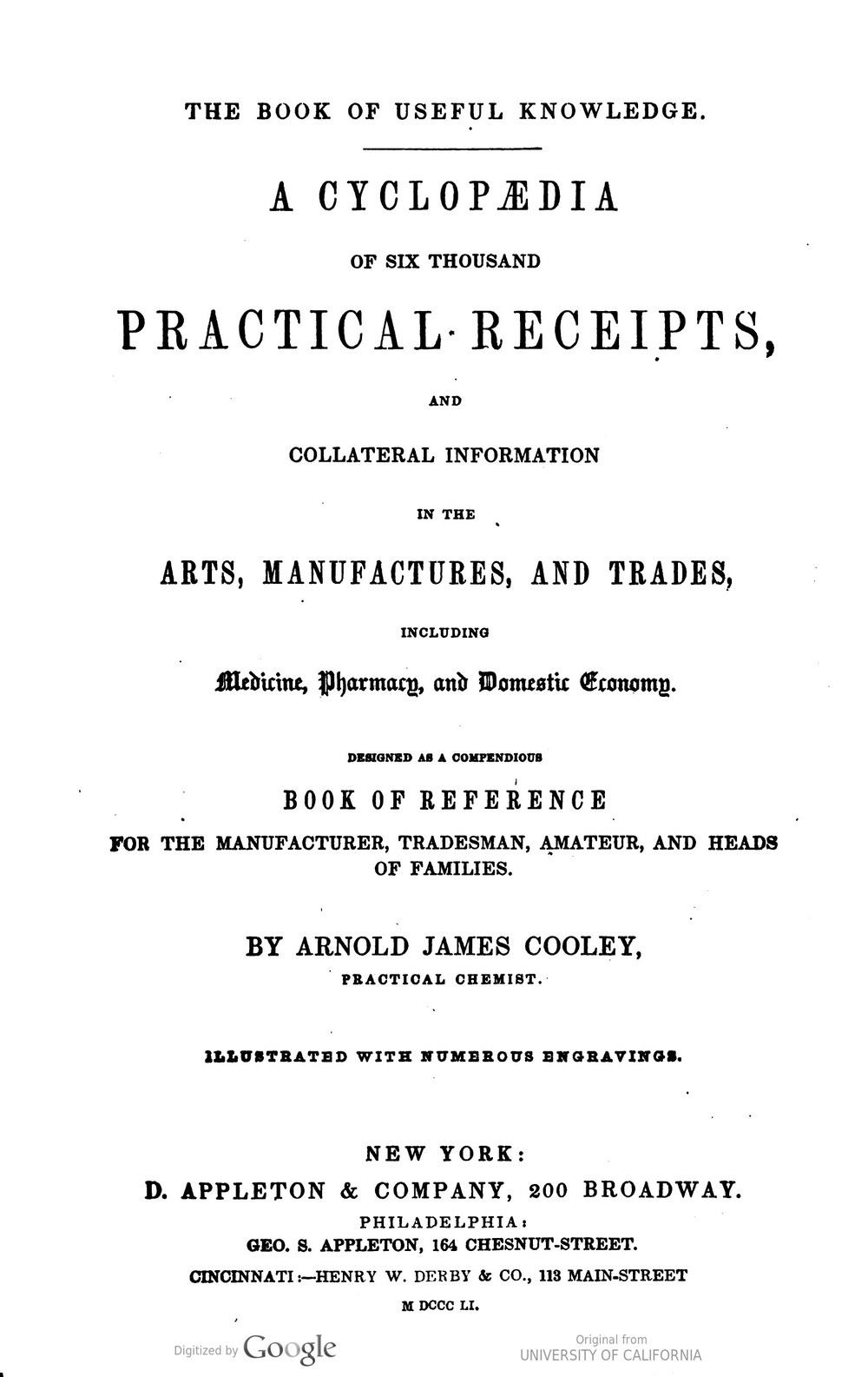 Cover für A cyclopaedia of six thousand practical receipts