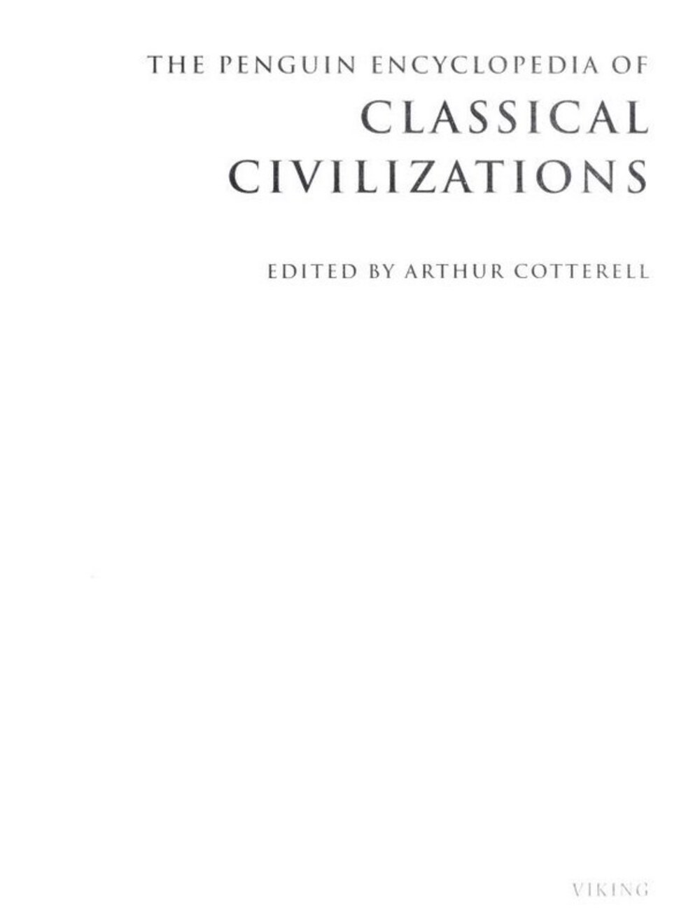 Cover für The Penguin encyclopedia of classical civilizations