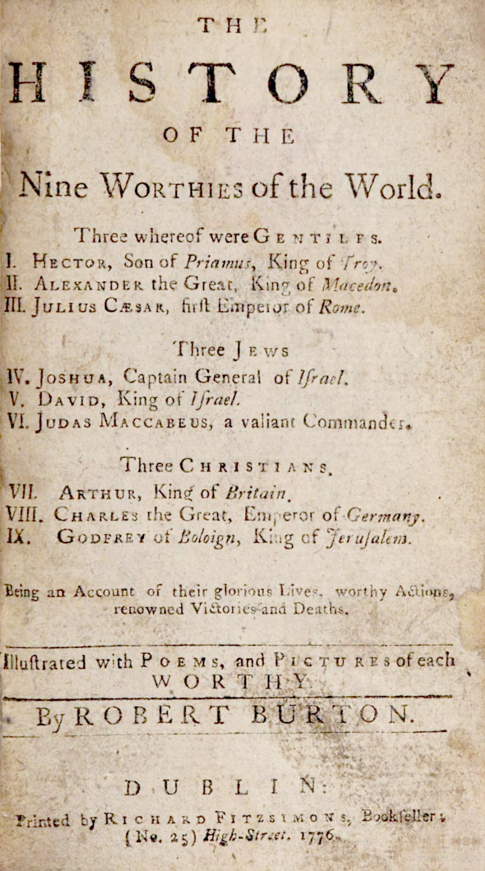 Cover für The history of the nine worthies of the world