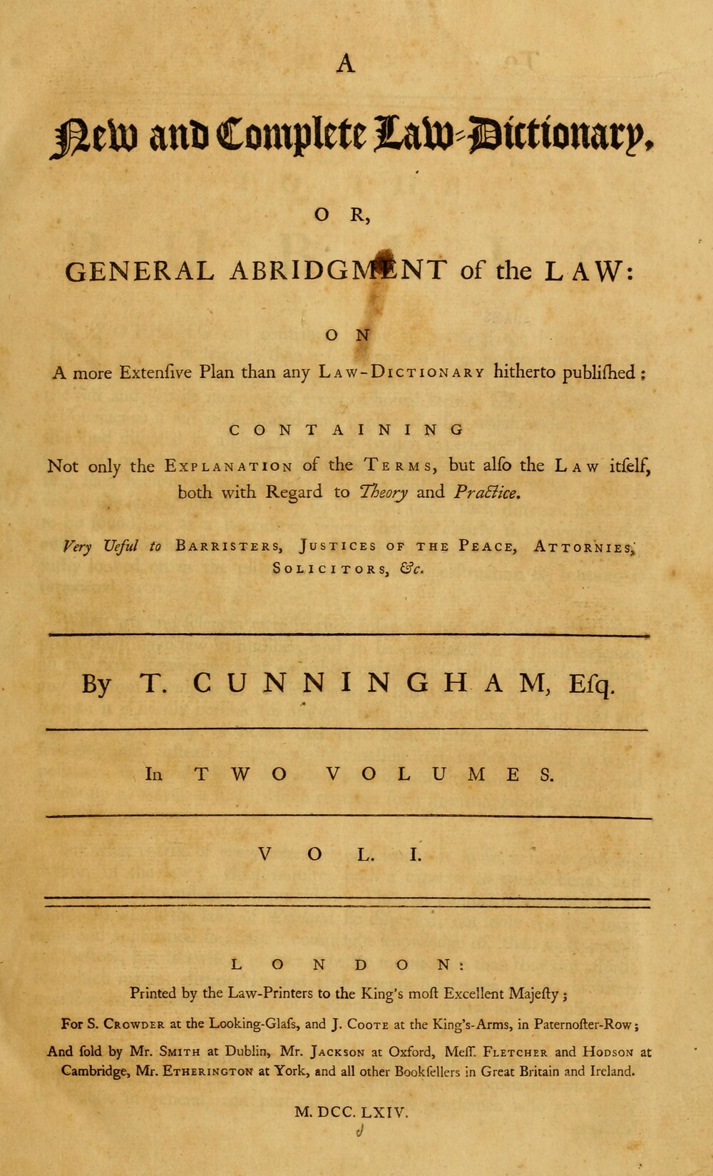 Cover für A new and complete law-dictionary