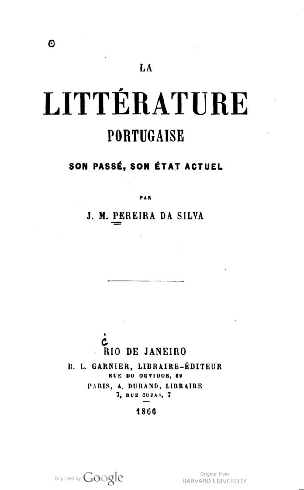 Cover für La littérature portugaise