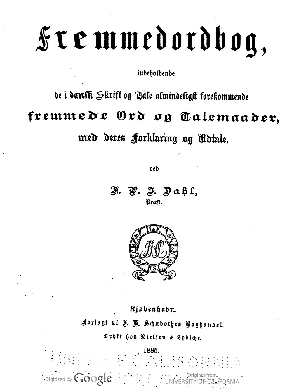 Cover für Fremmedordbog
