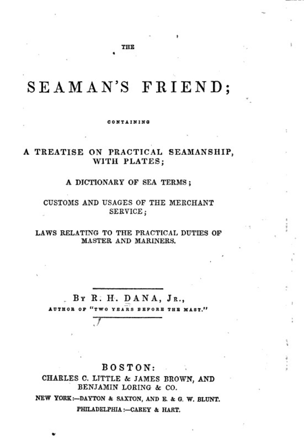 Cover für The seaman's friend