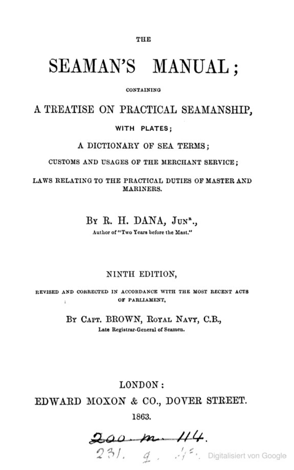 Cover für The seaman's manual