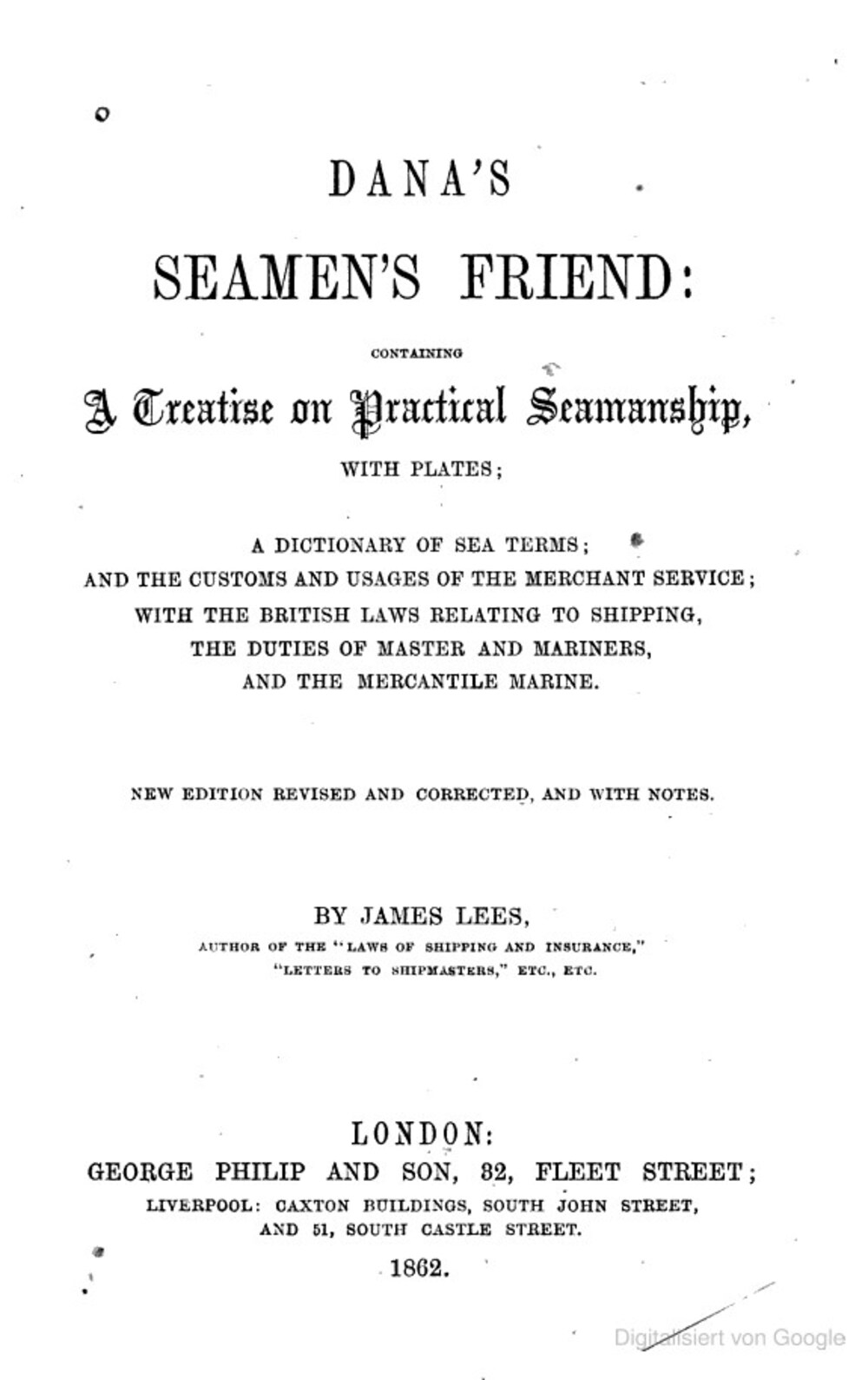 Cover für Dana's seaman's friend