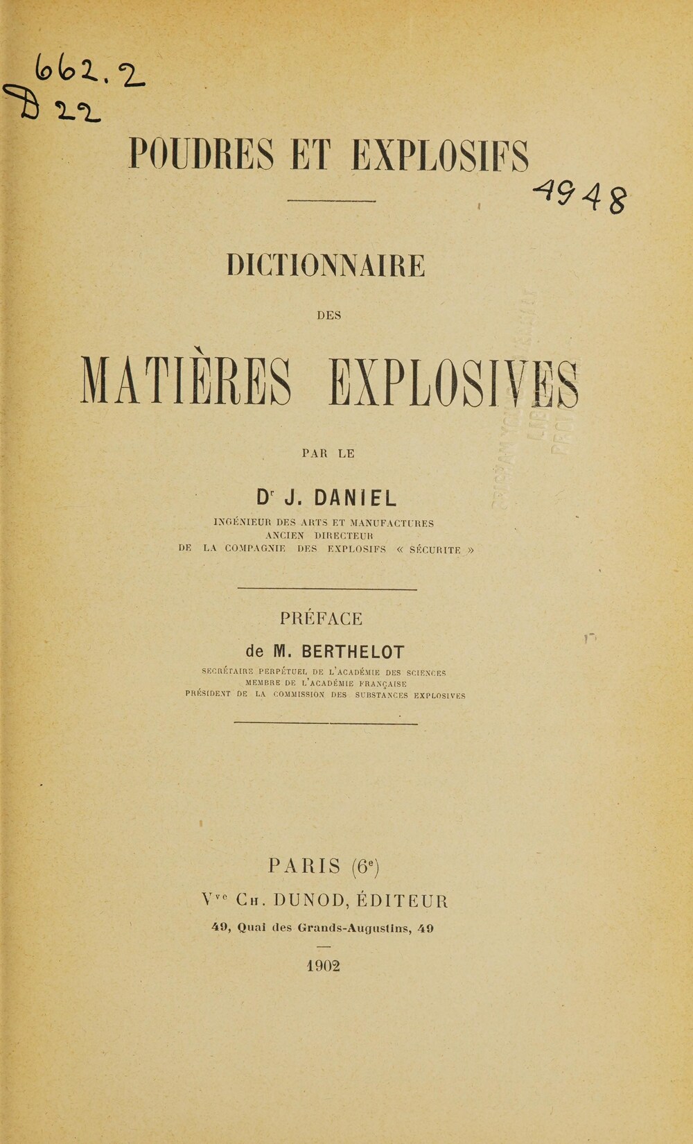 Cover für Poudres et explosifs
