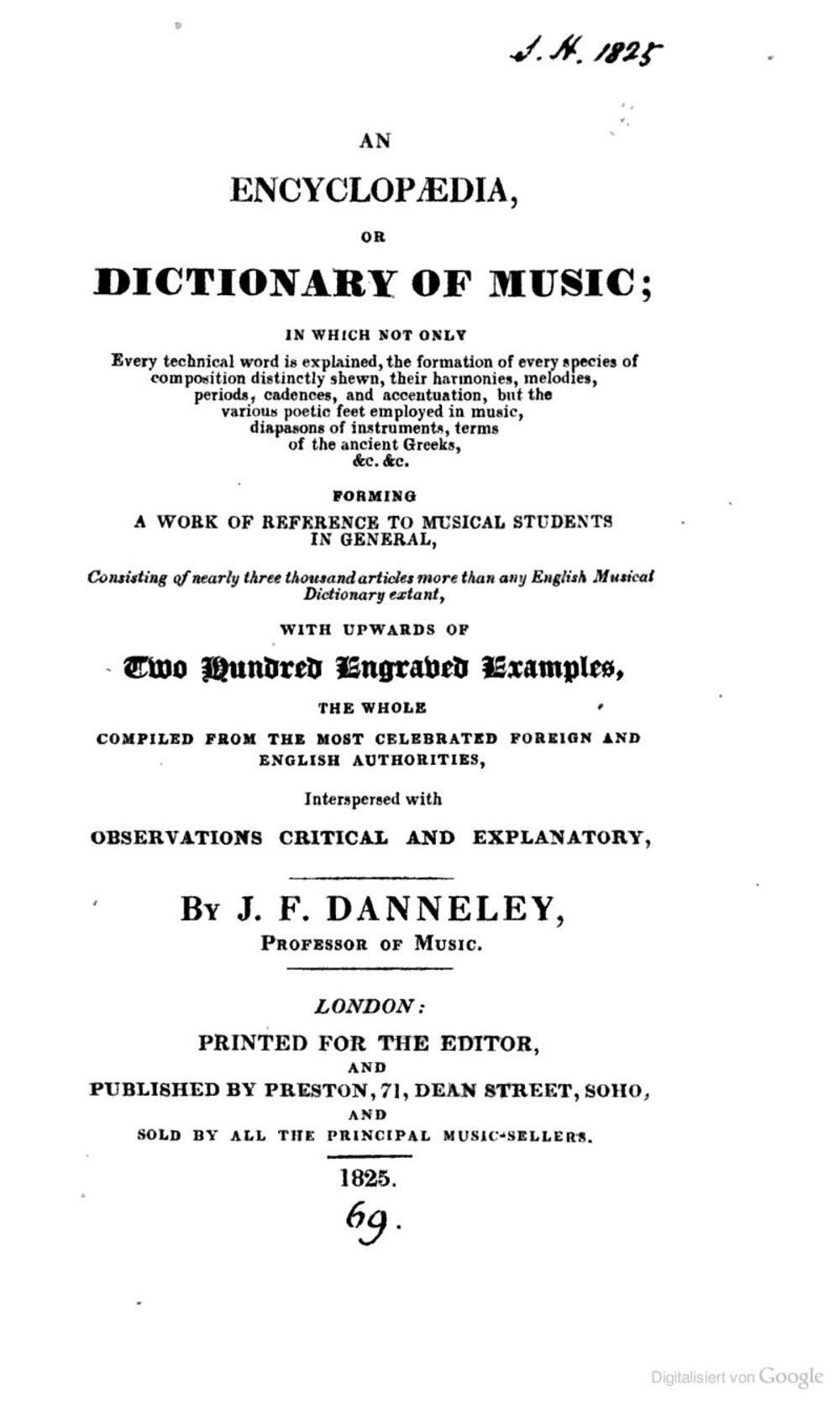Cover für An encyclopaedia, or dictionary of music