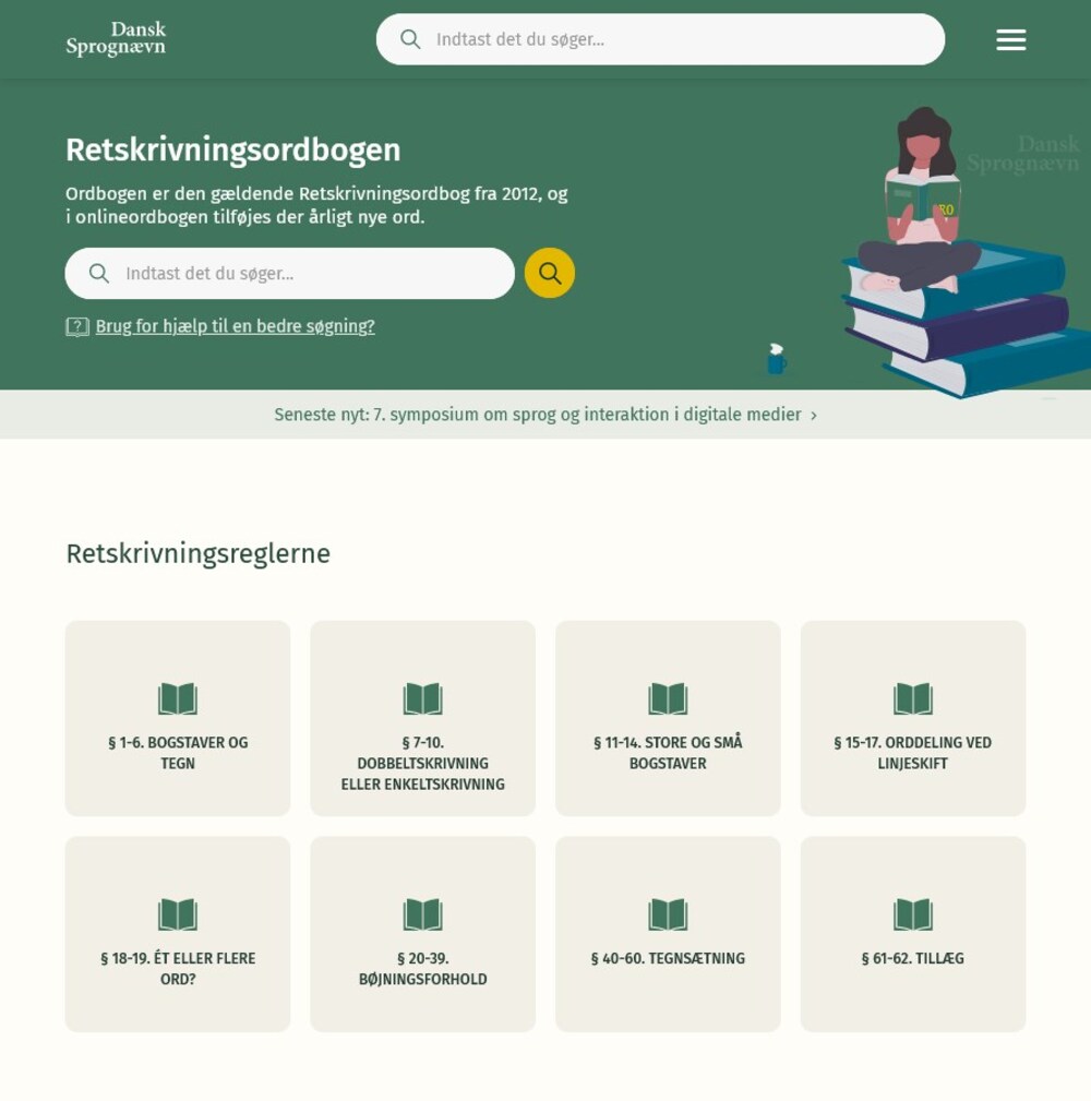 Cover für Retskrivningsordbogen