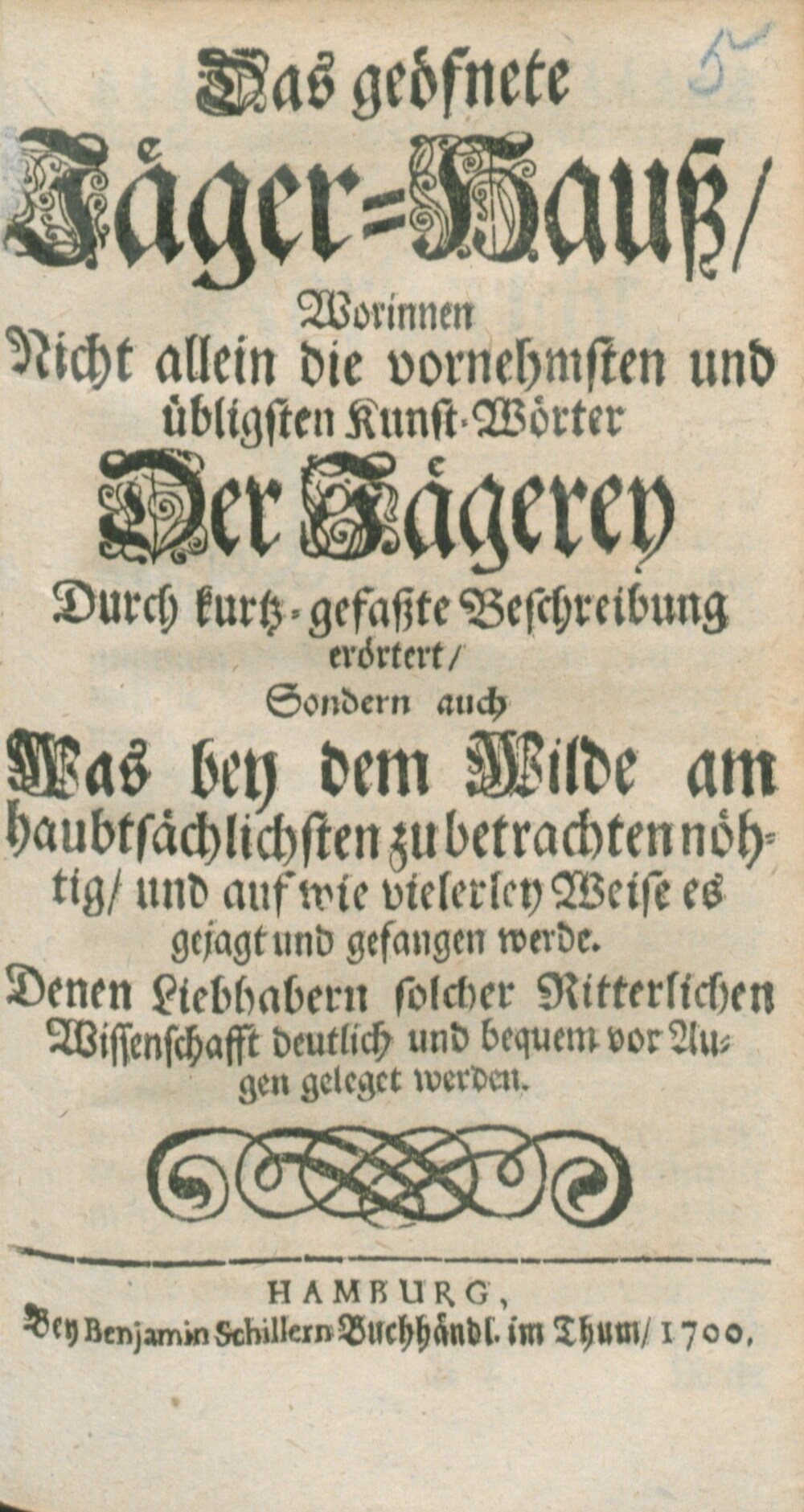 Cover für Das geöfnete Jäger-Hauß