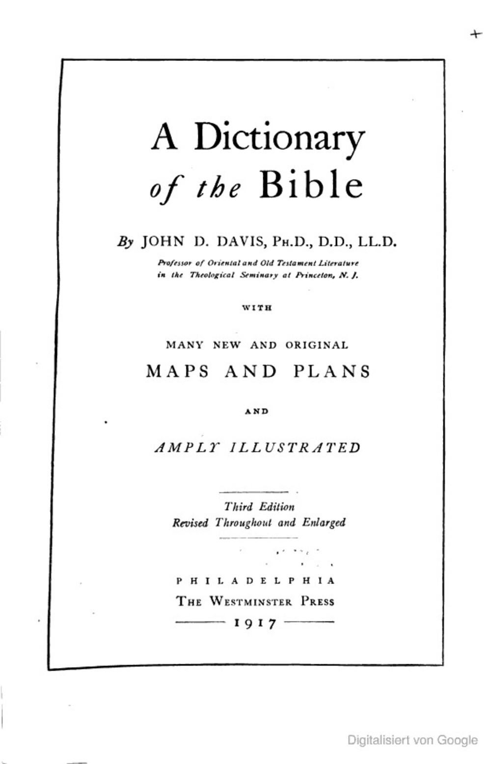 Cover für A dictionary of the Bible