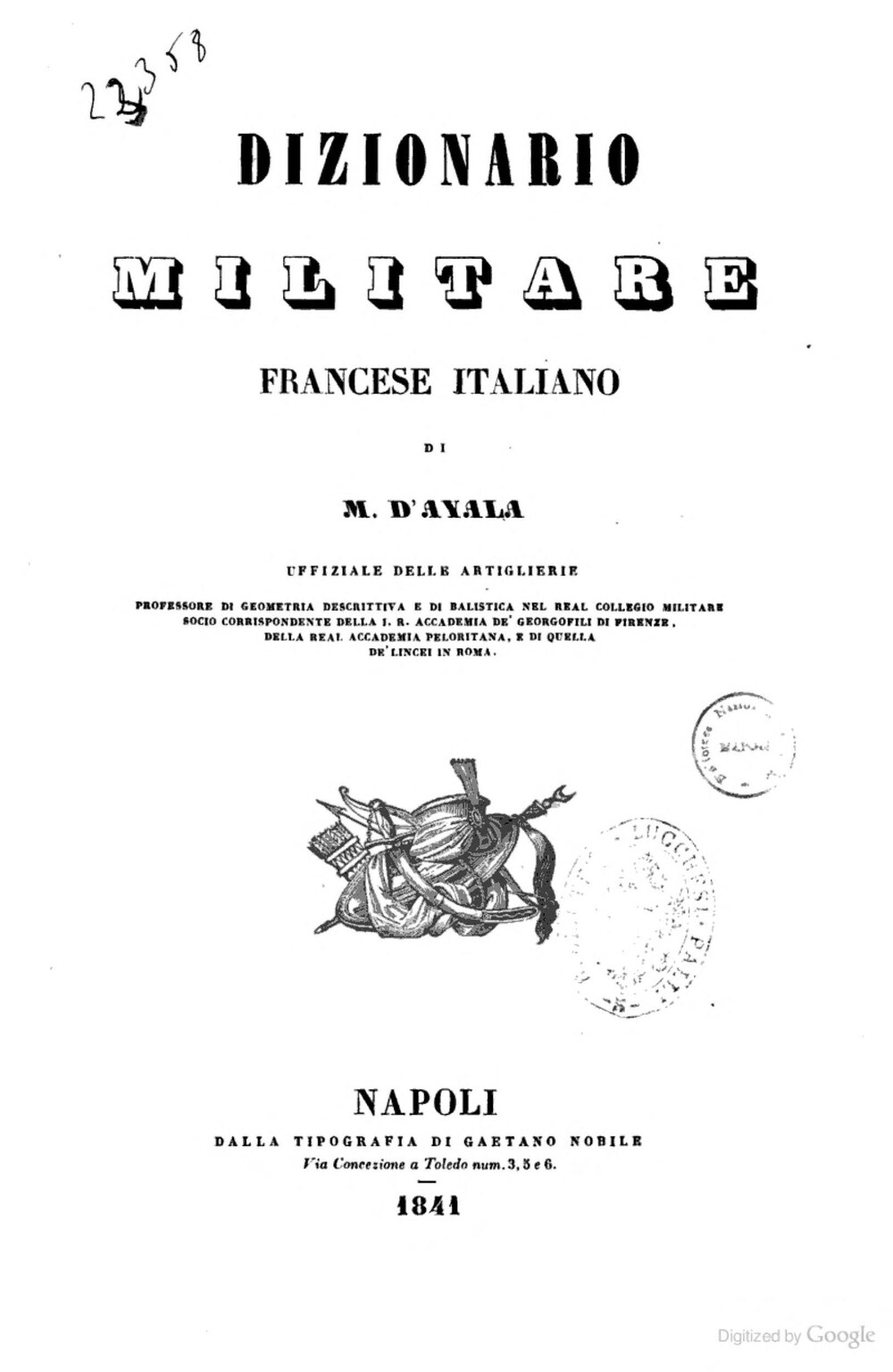 Cover für Dizionario militare