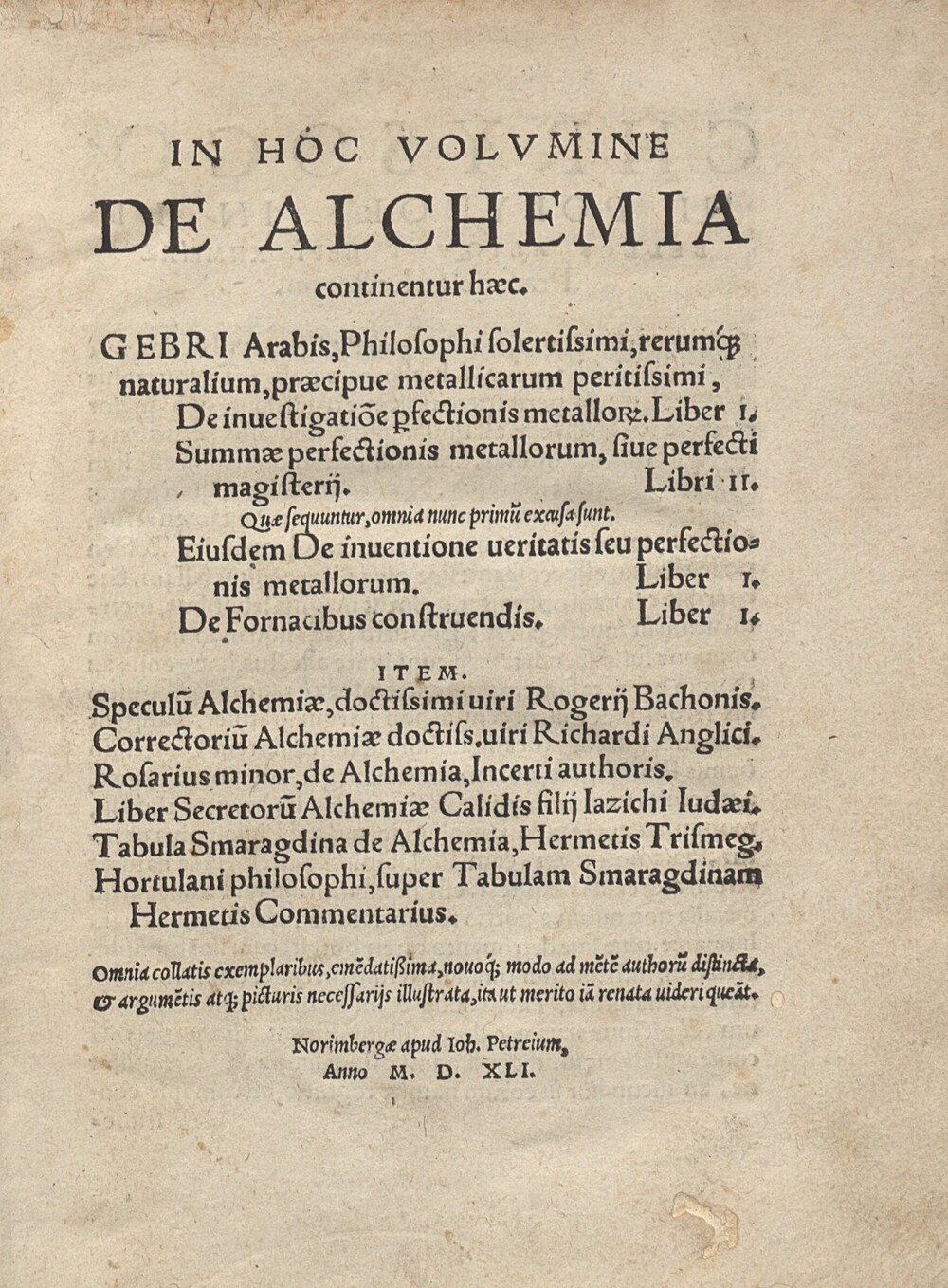 Cover für In hoc volumine de alchemia continentur haec