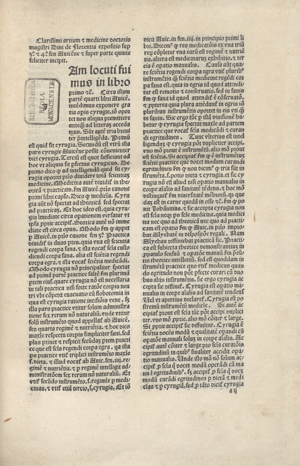 Cover für Expositio super 3.a et 4.a fen Avicenne et super parte quinte feliciter incipit