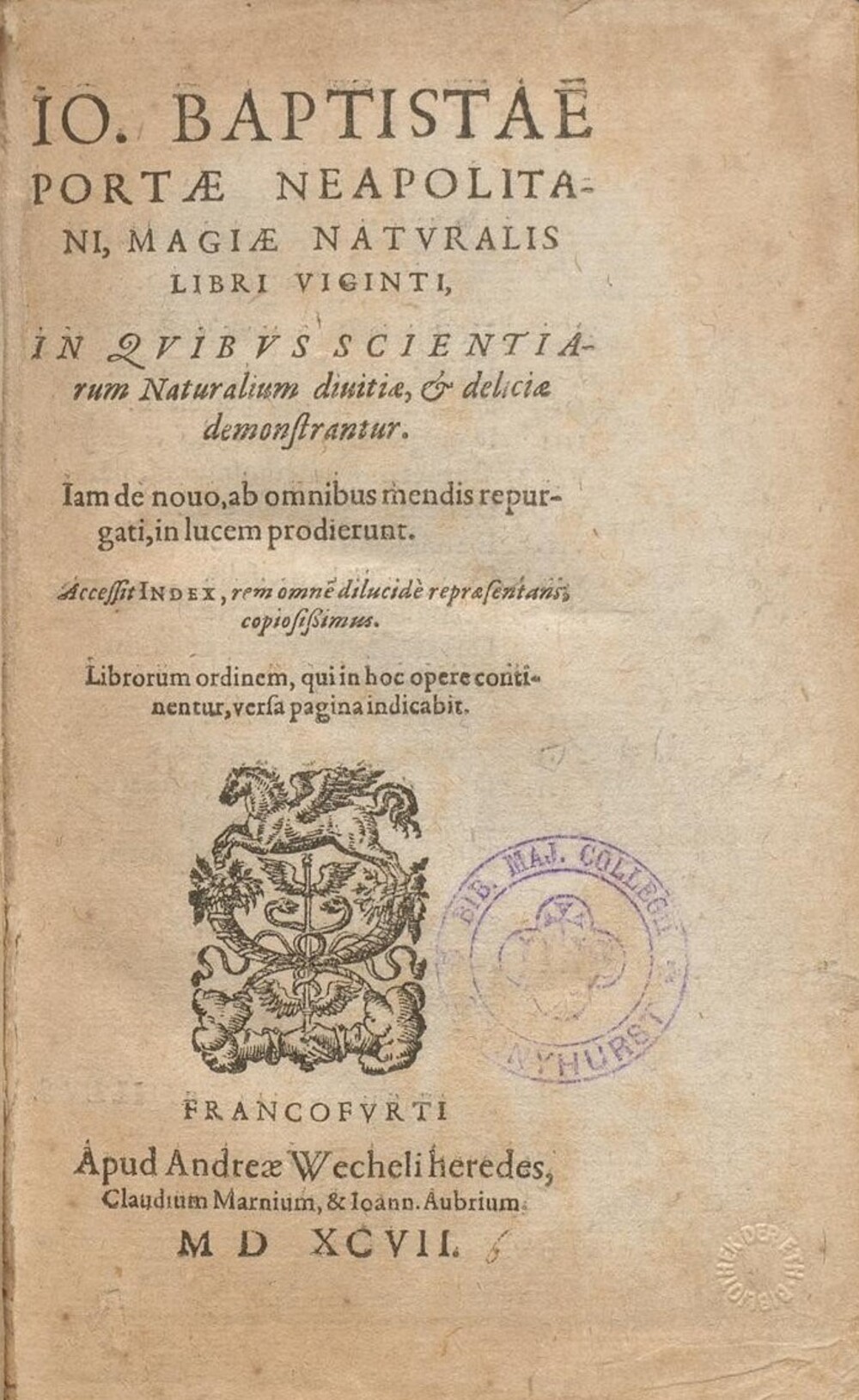 Cover für Magiae naturalis, libri viginti