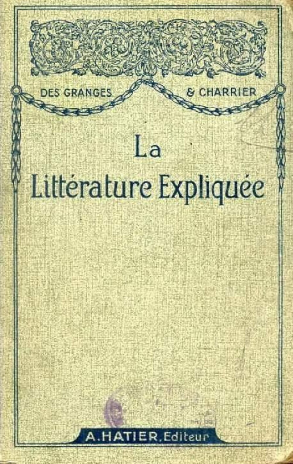 Cover für La littérature expliquée