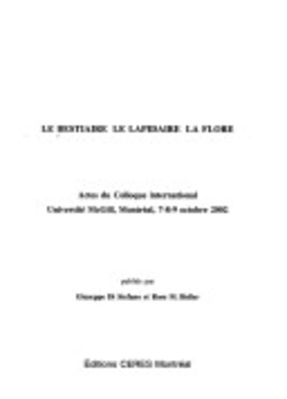 Cover für Le bestiaire, le lapidaire, la flore