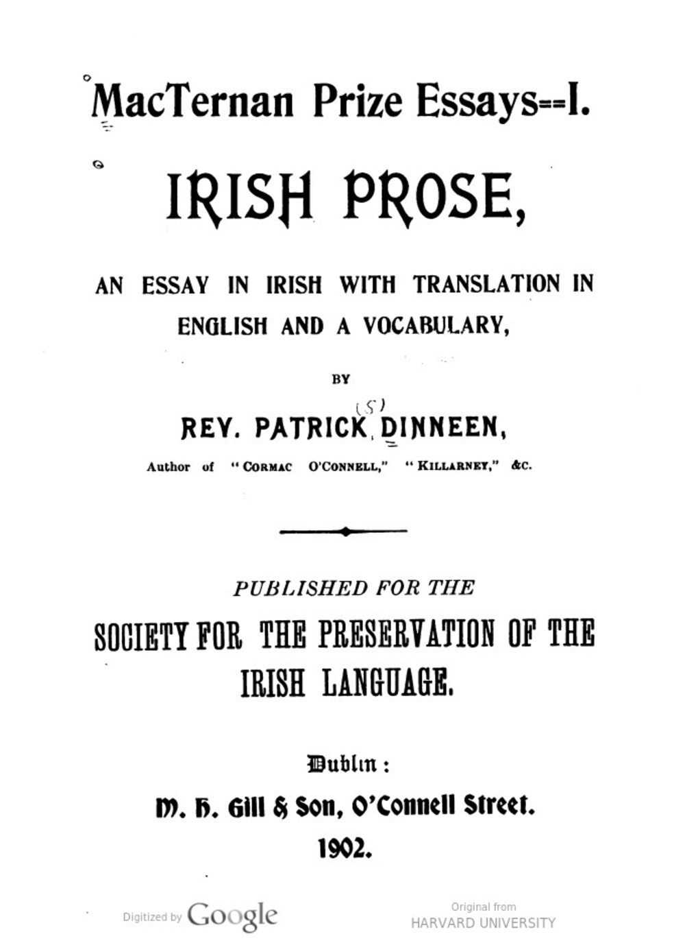 Cover für Irish prose