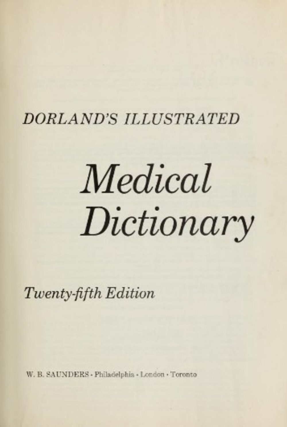 Cover für Dorland's illustrated medical dictionary