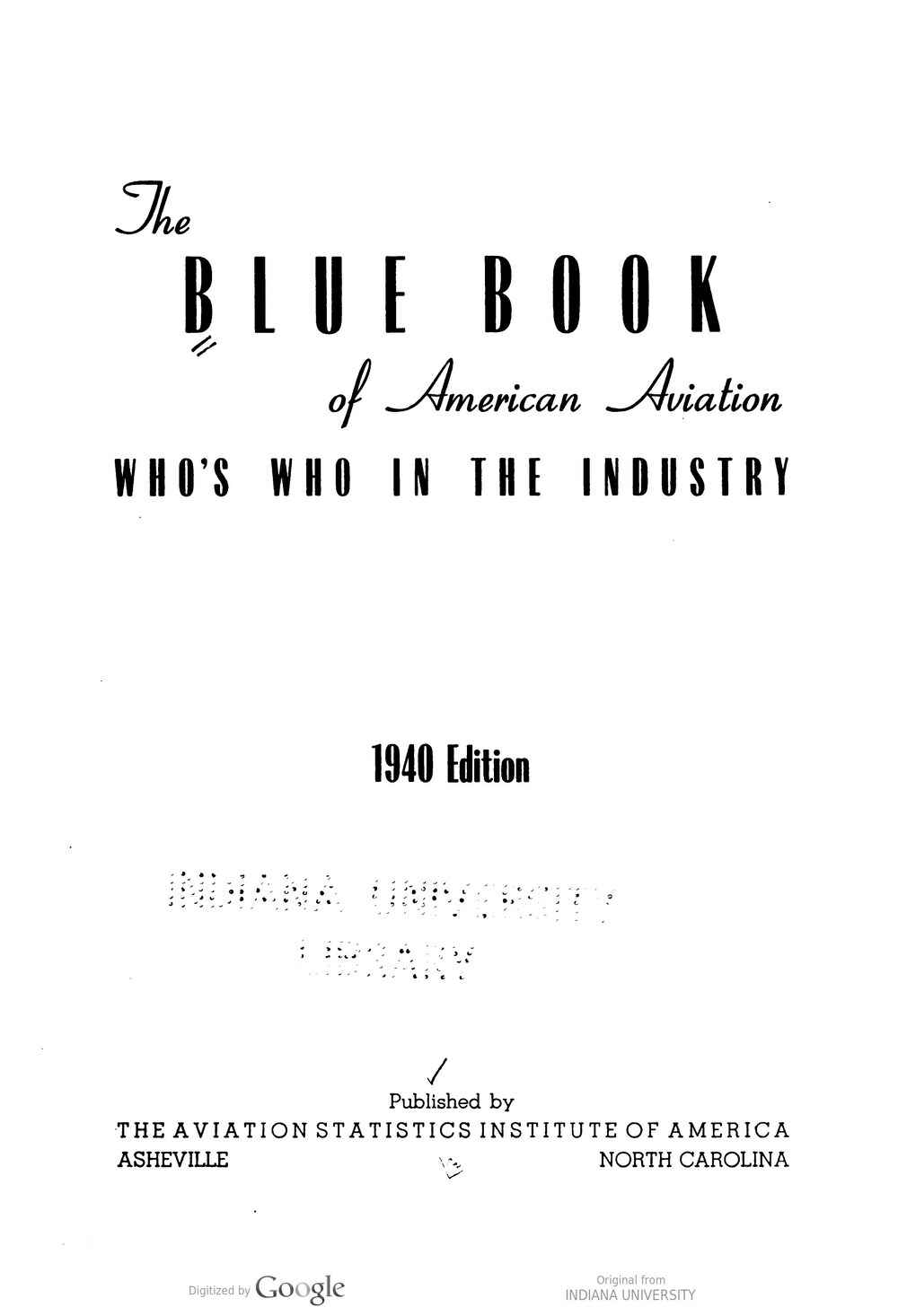 Cover für The blue book of American aviation