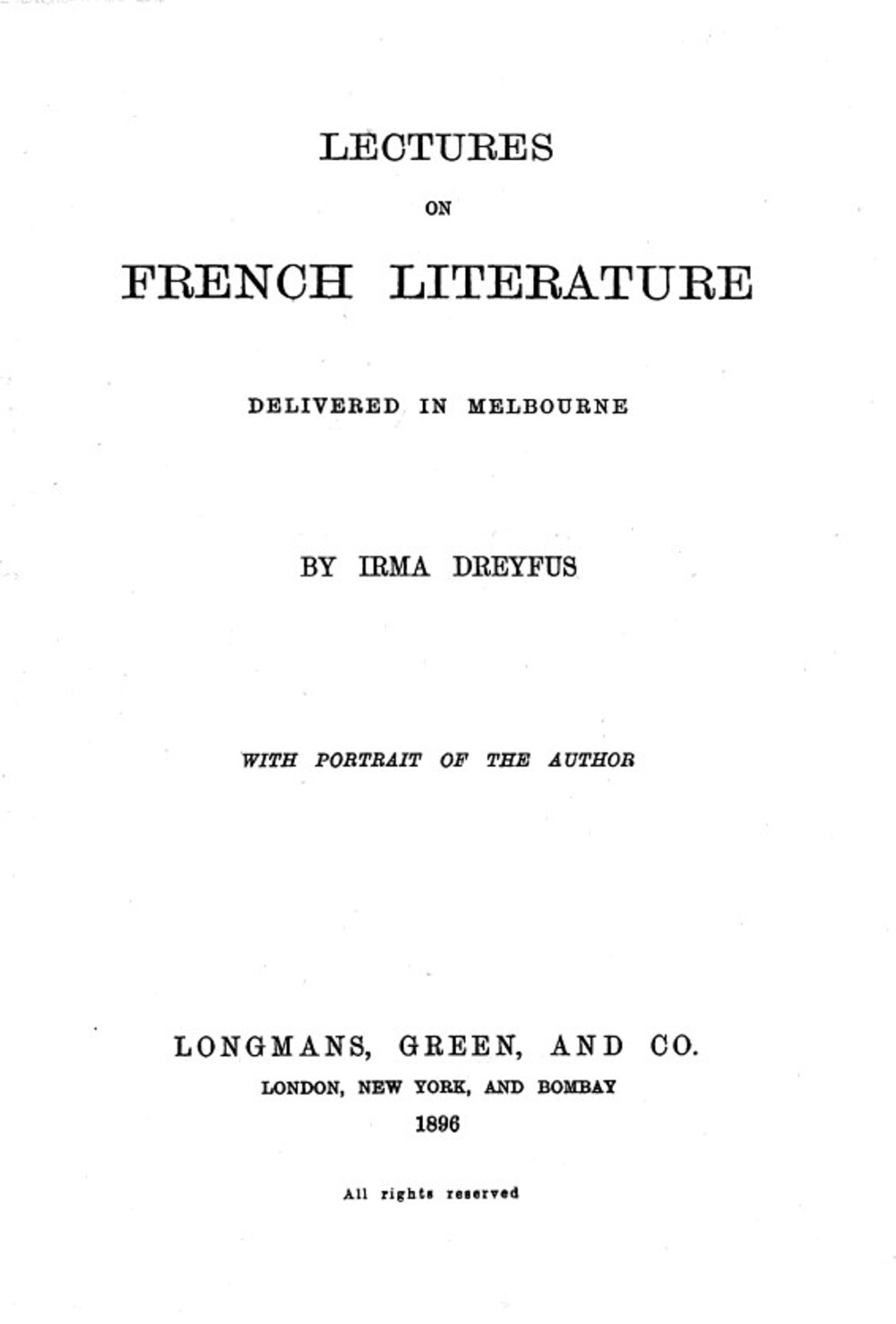 Cover für Lectures on French literature