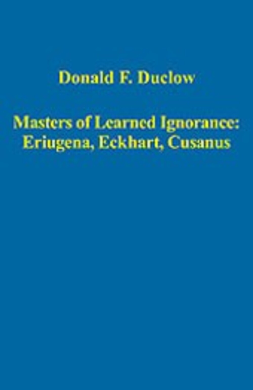 Cover für Masters of learned ignorance